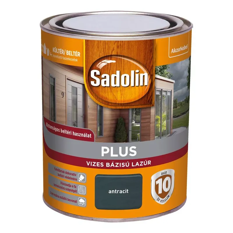 Sadolin Plus vizesbázisú antracit 0,75 l vastaglazúr Nézd meg most