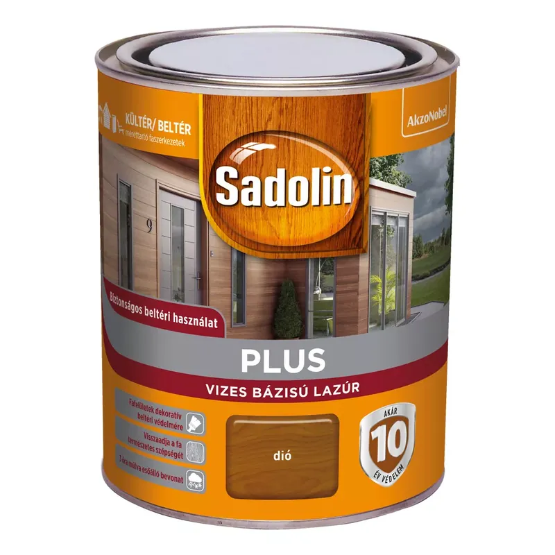 Sadolin Plus vizesbázisú dió 0,75 l vastaglazúr Biztonságos fizetés