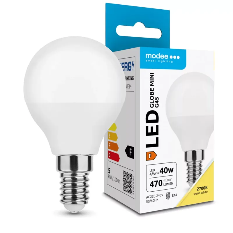 Modee Lighting LED Izzó Globe Mini G45 4,9W E14 200° 2700K (470 lumen) ERP Prémium