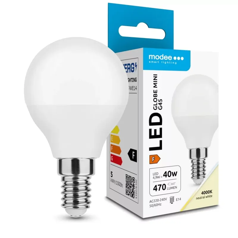 Modee Lighting LED Izzó Globe Mini G45 4,9W E14 200° 4000K (470 lumen) ERP Prémium