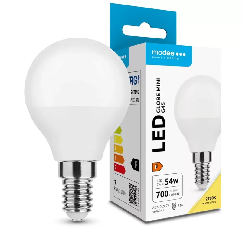 Végkiárusítás Modee Lighting LED Izzó Globe Mini G45 7W E14 200° 2700K (700 lumen) ERP