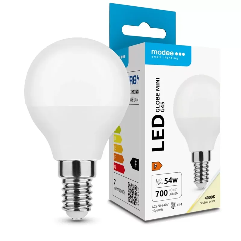 Modee Lighting LED Izzó Globe Mini G45 7W E14 200° 4000K (700 lumen) ERP Szuper akció