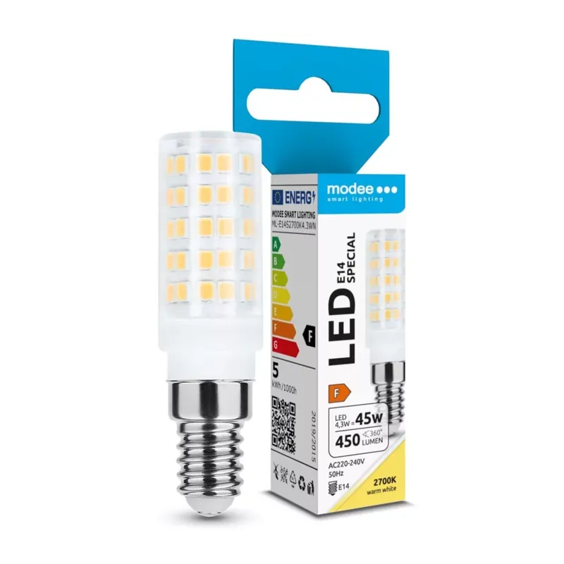 Biztonságos fizetés Modee Lighting LED Izzó Special Ceramic 4,3W E14 360° 2700K (450 lumen) ERP