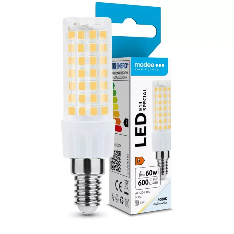 Modee Lighting LED Izzó Special Ceramic 6W E14 360° 6000K (600 lumen) ERP Biztonságos vásárlás