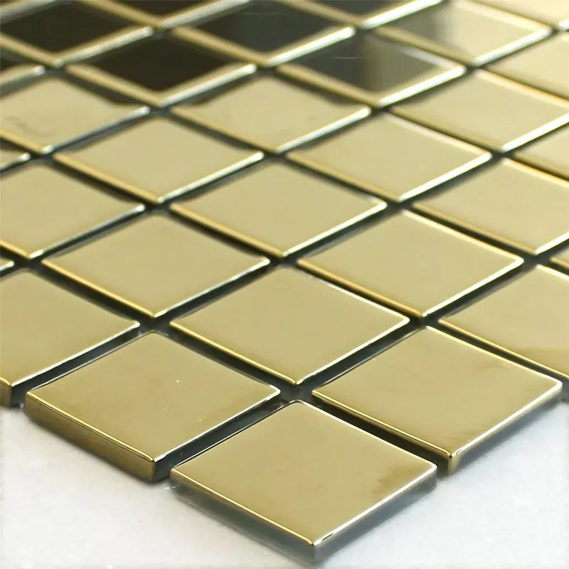Szezonális akció Üvegmozaik Csempék Arany Uni 25x25x4mm