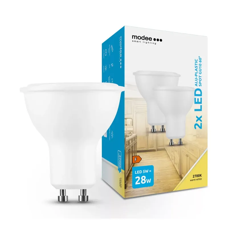 Gyors szállítás Modee Lighting LED Izzó Spot Alu-Plastic 5W GU10 60° 2700K (300 lumen) B2