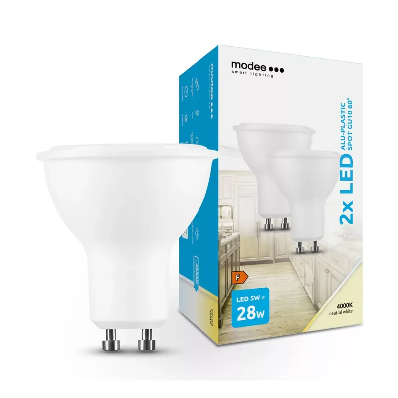 Gyors szállítás Modee Lighting LED Izzó Spot Alu-Plastic 5W GU10 60° 4000K (300 lumen) B2