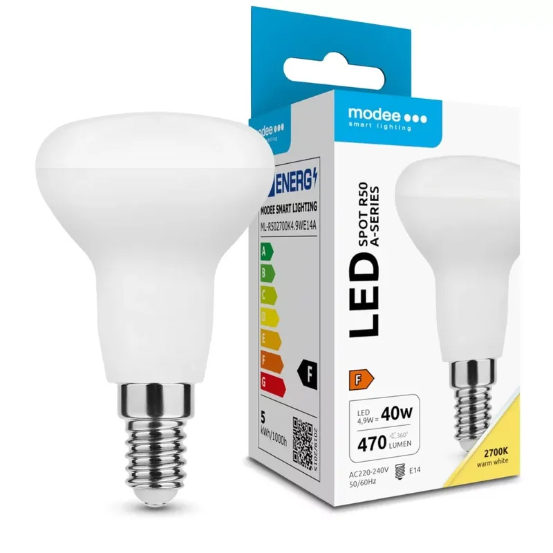 Modee Lighting LED Izzó Spot R50 4,9W E14 110° 2700K (470 lumen) A-series ERP Népszerű
