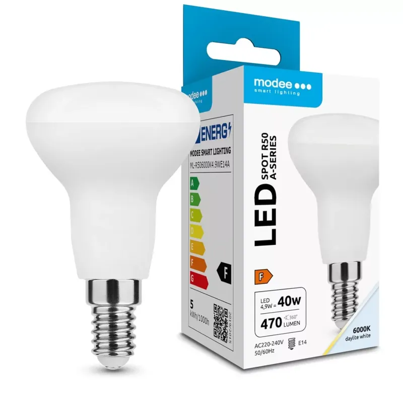 Modee Lighting LED Izzó Spot R50 4,9W E14 110° 6000K (470 lumen) A-series ERP Utolsó esély