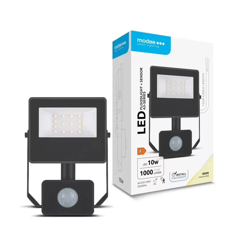 Modee Lighting LED Reflektor A3-series + Sensor 10W 120° 4000K (1000 lumen) ERP Szezonális akció