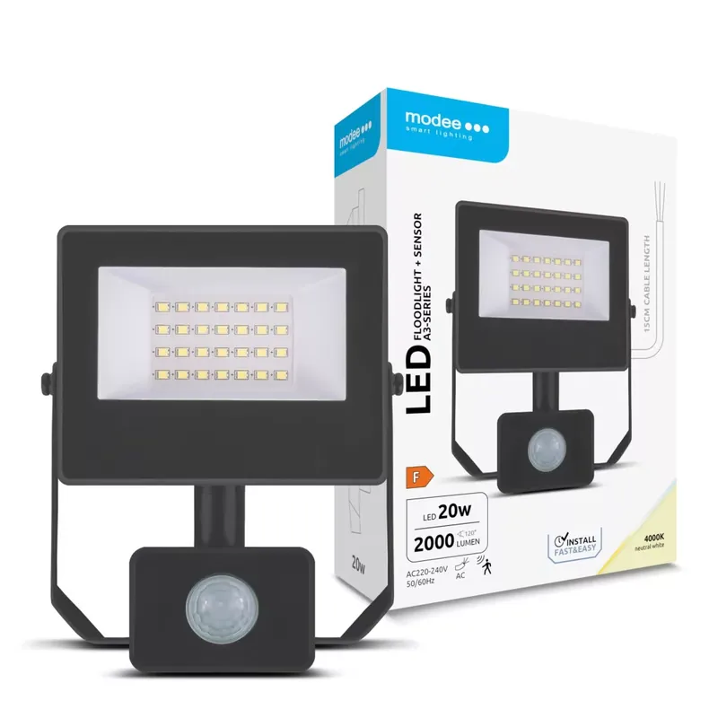 Legjobb ár Modee Lighting LED Reflektor A3-series + Sensor 20W 120° 4000K (2000 lumen) ERP