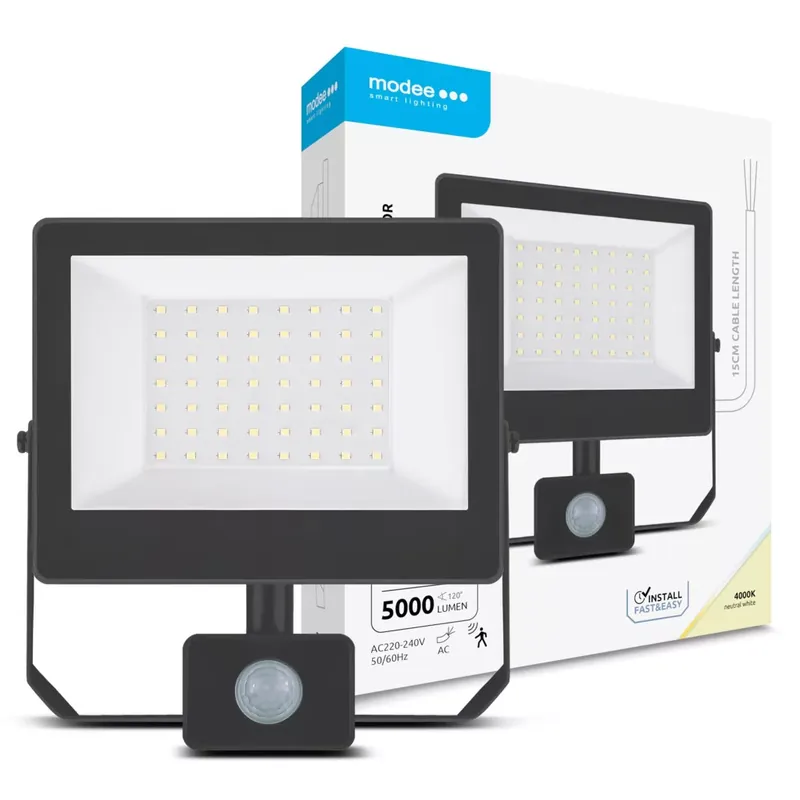 Szezonális akció Modee Lighting LED Reflektor A3-series + Sensor 50W 120° 4000K (5000 lumen) ERP