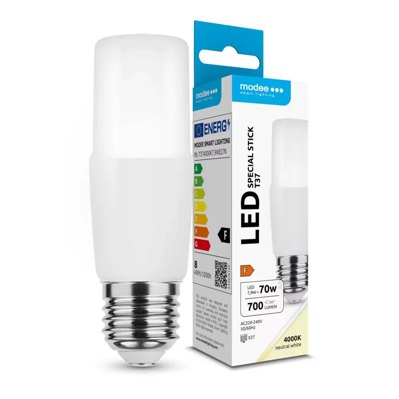Modee Lighting LED Special Stick T37 7,9W E27 270° 4000K (700 lumen) ERP Outlet