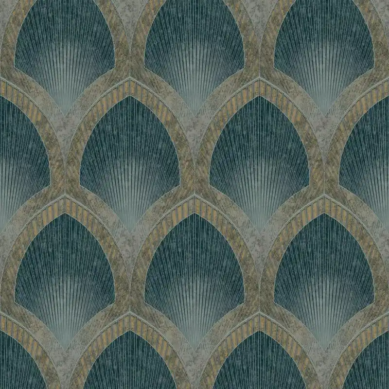 Bestseller Geometriai mintás zöld színárnyalatú vlies tapéta Special FX2/Galerie G68085