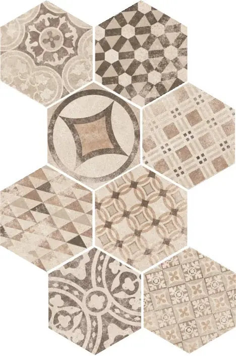 Biztonságos fizetés Equipe HEXATILE CEMENT 17,5X20 HEXATILE CEMENT GARDEN SAND 17,5X20 Matt