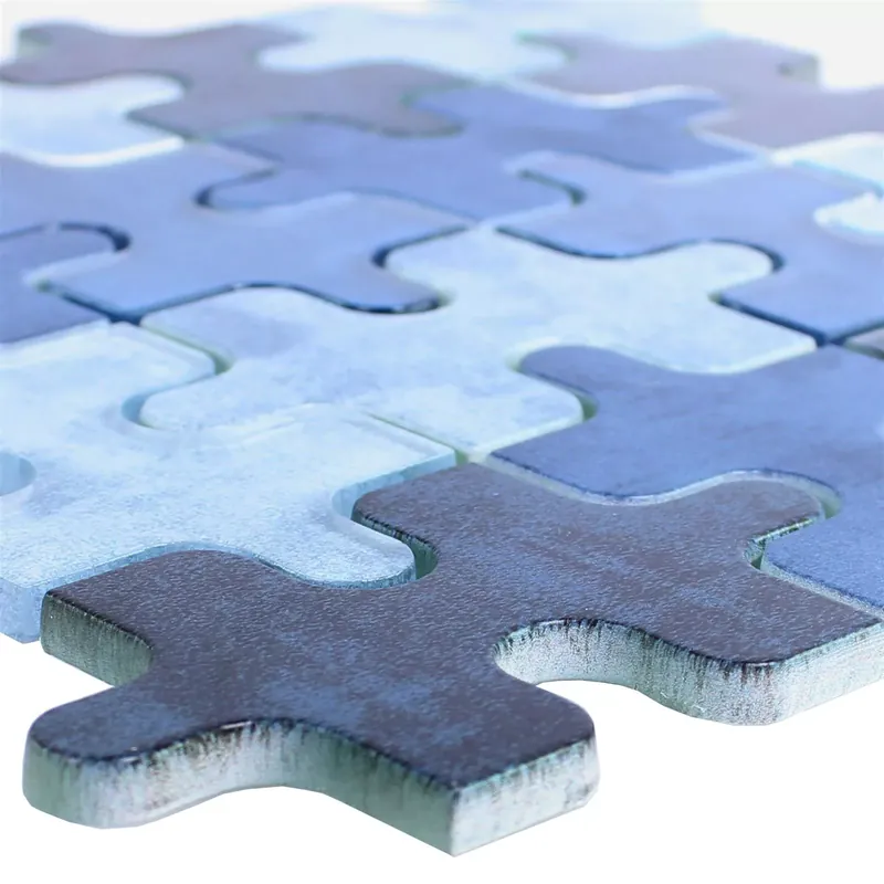 Üvegmozaik Csempék Puzzle Kék Szuper ajánlat