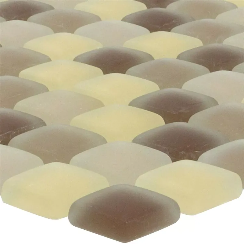 Expressz kézbesítés Üvegmozaik Csempék Ponterio Frosted Barna Mix