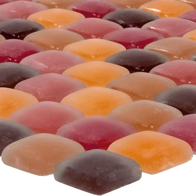 Népszerű Üvegmozaik Csempék Ponterio Frosted Piros Mix