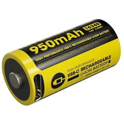 Nitecore Kellék Akkumulátor 16340 RCR123 NL169R USB-C tölthető 950mAh 3,6V B1 Olcsóbb