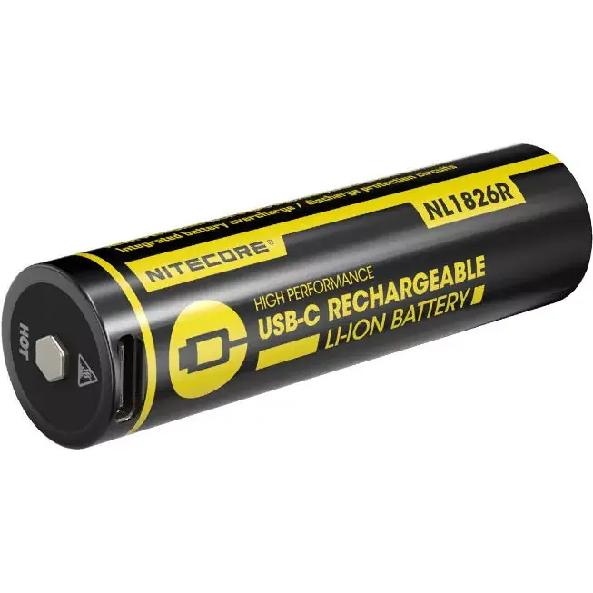 Exkluzív ajánlat Nitecore Kellék Akkumulátor 18650 NL1826R USB-C tölthető 2600mAh 3,7V B1
