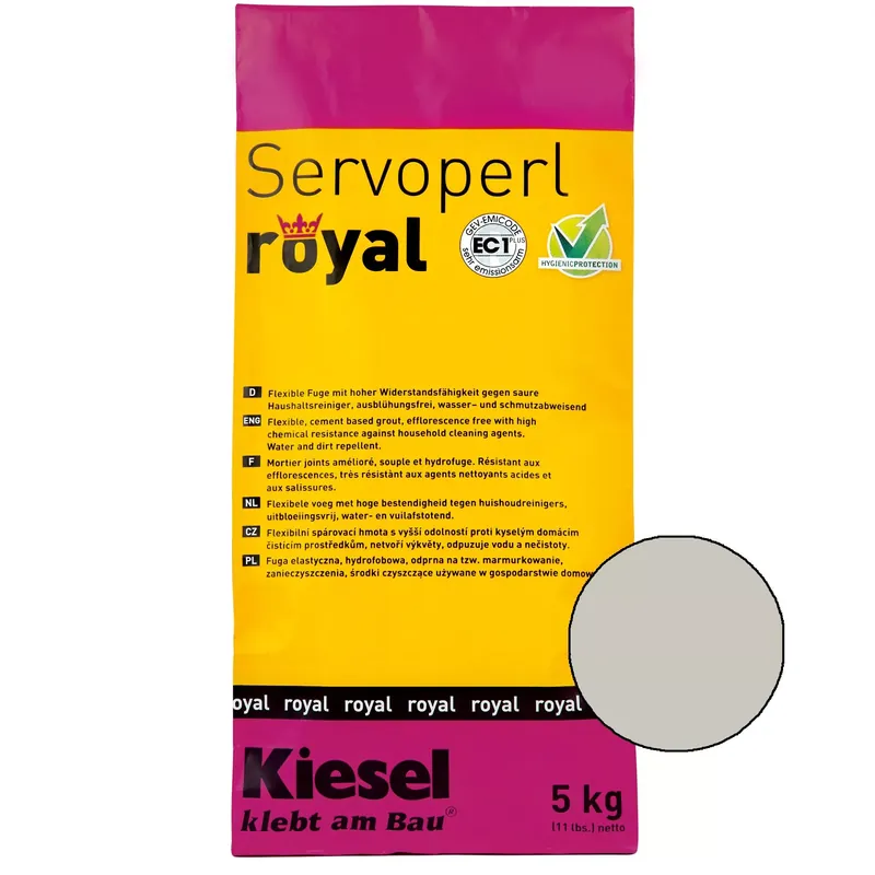 Kiesel Servoperl royal - fuga keverék - 5 kg ezüstszürke Gyors szállítás