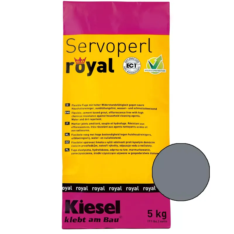 Kiesel Servoperl royal - fuga keverék - 5 kg bazalt Árcsökkenés
