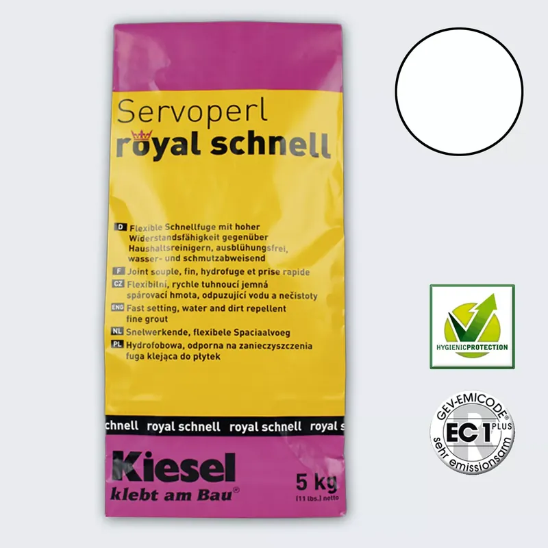 Kiesel Servoperl Royal - Gyorsan keményedő, rugalmas kötés (5KG-fehér) Kedvezményes ár