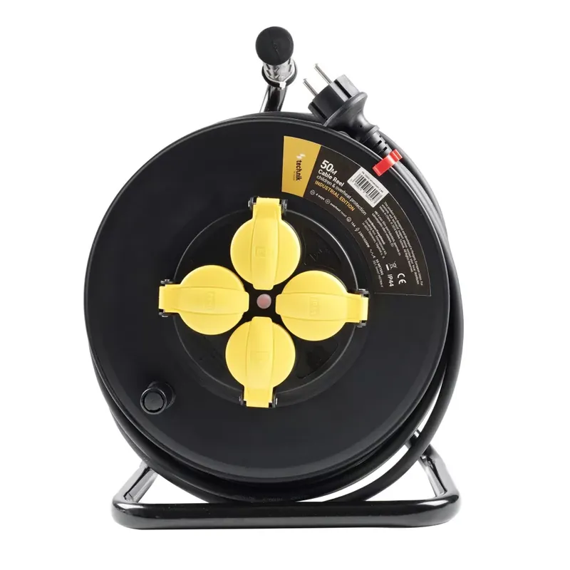 Vásárlói kedvenc Technik Industrial Kábeldob 4-er 50m 1,5mm2 H07RN-F (IP44) 16A
