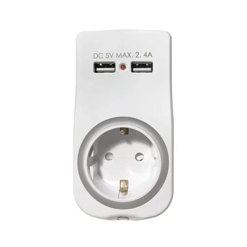 Technik Professional Elosztó Fali 1 utas Éjszakai Fénnyel + 2db USB Ajánlat
