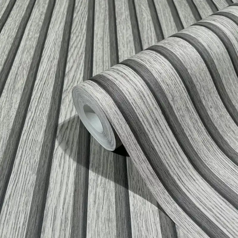 Prémium Csíkos szürke vlies tapéta MARBURG/WOOD&STONES 33959