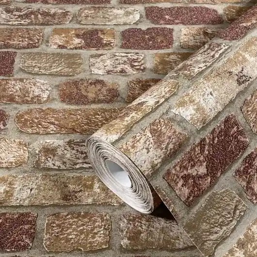 Kőmintás barna vlies tapéta MARBURG/WOOD&STONES 58409 Kedvezményes ár
