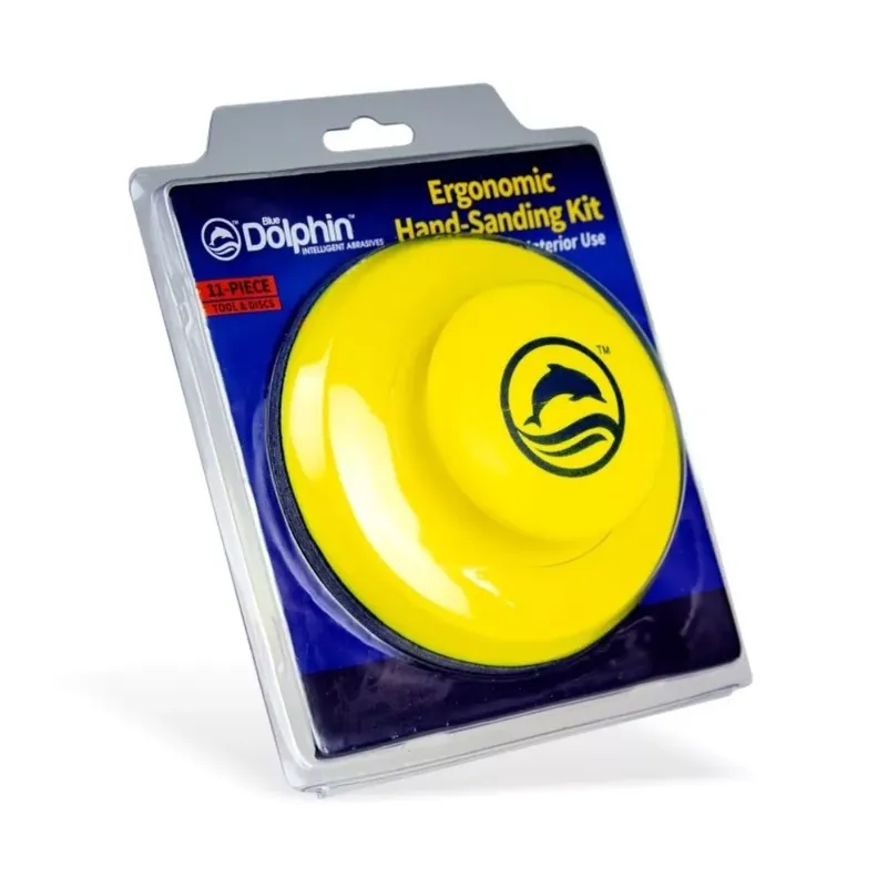 Szuper akció Blue Dolphin tépőzáras kézi csiszolóblokk szett 125 mm – ergonomikus csiszolófelfogó + 10 db csiszolókorong