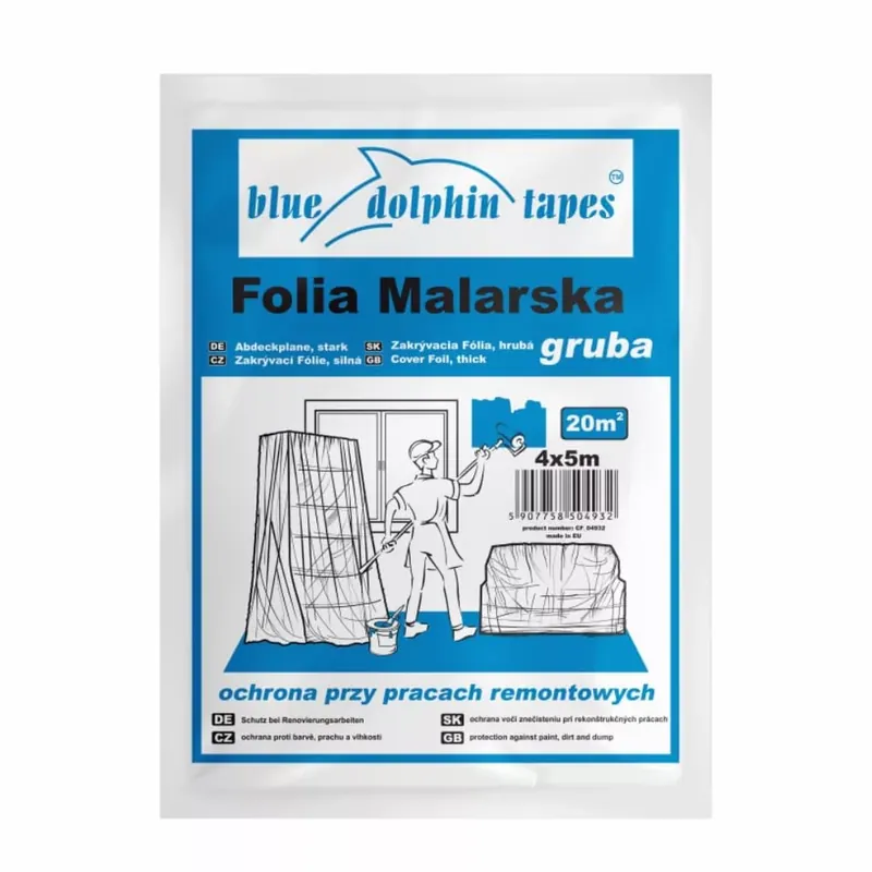 Blue Dolphin Vastag Takarófólia 30 mikron – 4 m × 5 m Ne maradj le