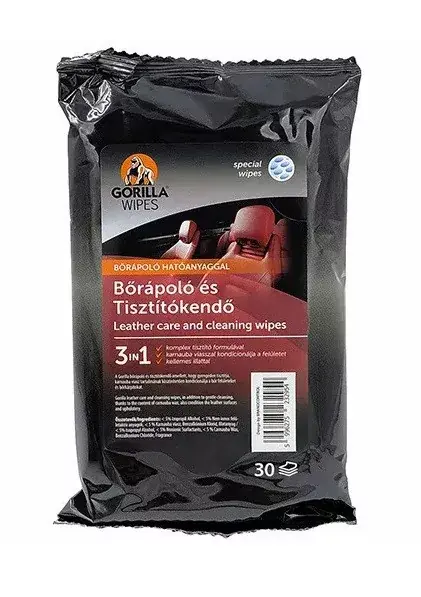 Gorilla Wipes bőrápoló és tisztítókendő 30db/csomag Legkelendőbb