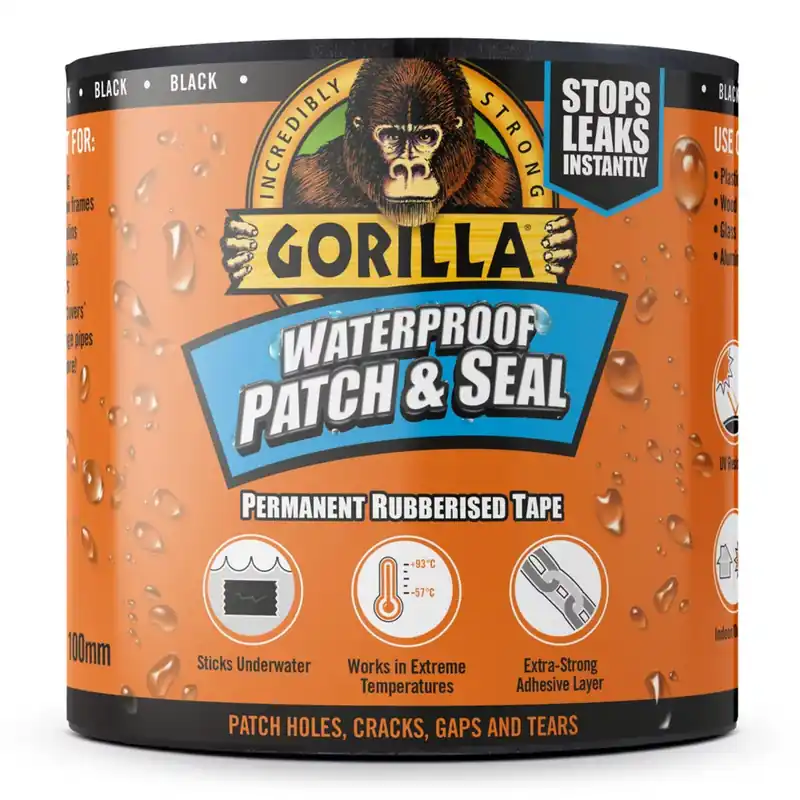 Legkelendőbb Gorilla WATERPROOF PATCH & SEAL TAPE Fekete 3m x 100mm Vízálló Foltozó és Tömítő Ragasztószalag