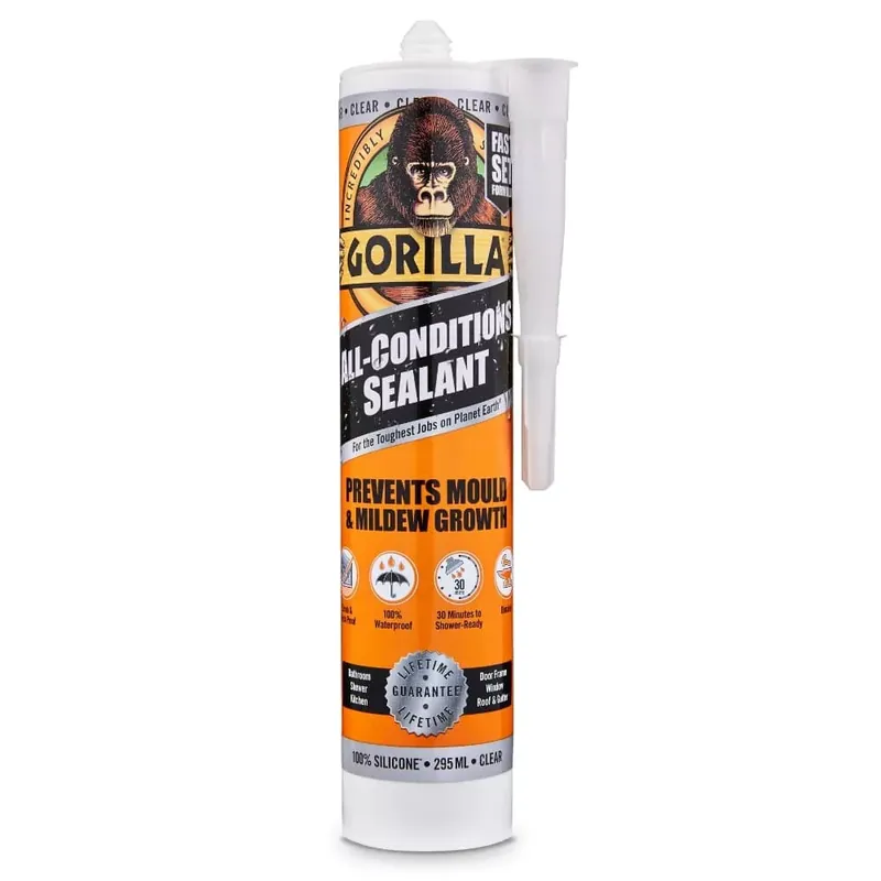 Különleges ajánlat Gorilla SEALANT CLEAR Átlátszó Szilikon Tömítő 30perc 295ml