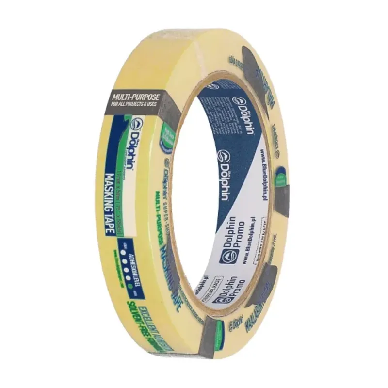 Vedd meg most Blue Dolphin Nagy teljesítményű festő-maszkolószalag 19 mm × 50 m, sárga