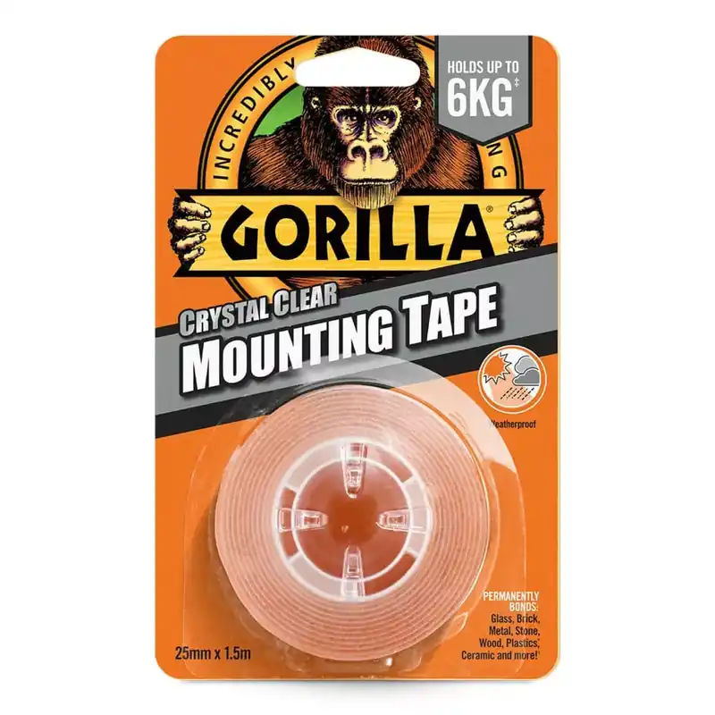 Biztonságos fizetés Gorilla Mounting Tape Kristálytiszta Kétoldalas Ragasztószalag 2,54cm x 1,52m
