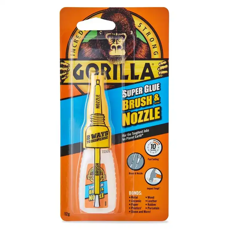 Nézd meg most Gorilla Super Glue Brush & Nozzle Ecsetes Pillanatragasztó 12gramm