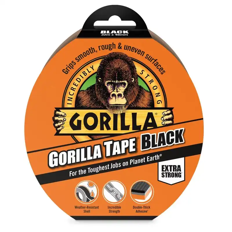 Kedvezmény Gorilla Tape Black 32m x 48mm Fekete Extra Erős Ragasztószalag