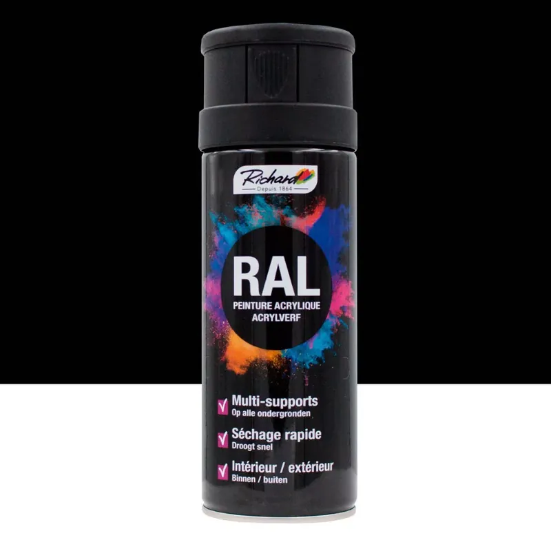 RICHARD Oldószeres AKRIL FESTÉK SPRAY RAL9005 Matt Mélyfekete Utolsó esély