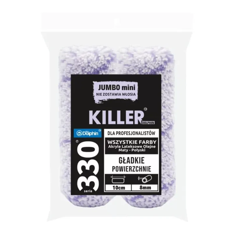 Végkiárusítás Blue Dolphin Killer Mini 8mm mikroszálas festőhenger 10cm x 2db, sima felületekhez