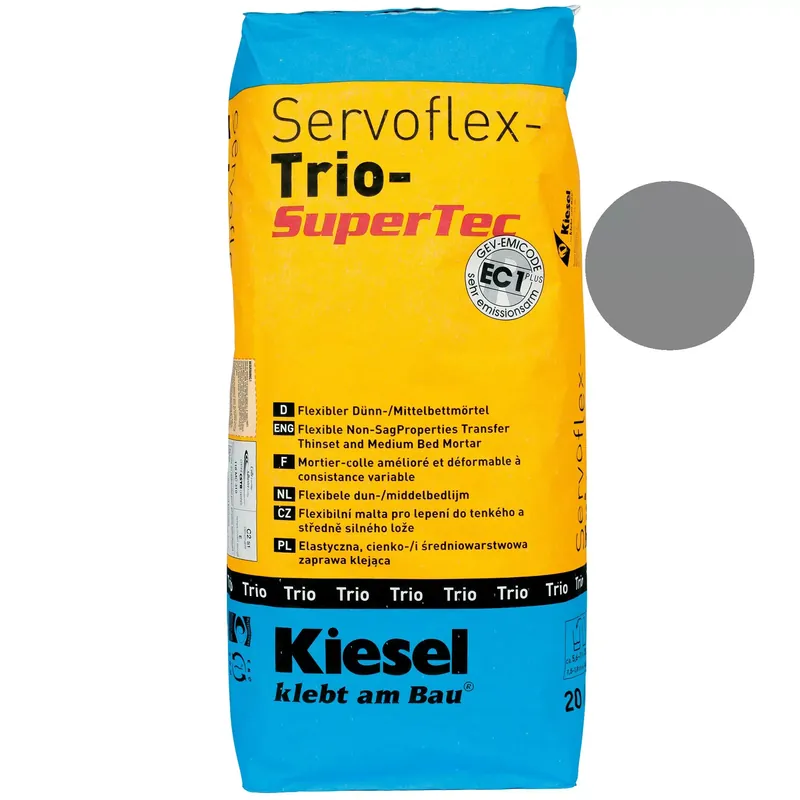 Vedd meg most Kiesel csemperagasztó Servoflex vékony és közepes ágyhabarcs szürke 20kg