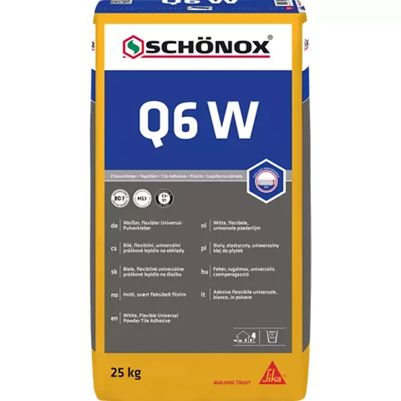 Prémium Csemperagasztó Schönox Q6 W (falra és padlóra) univerzális ragasztó (25 kg) (fehér)