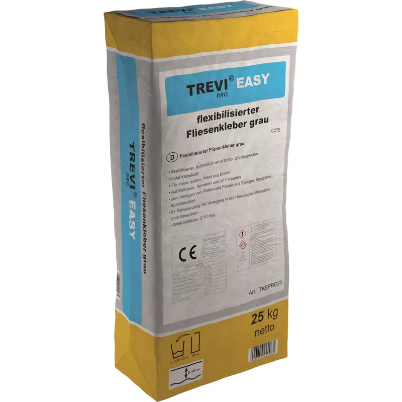 Gyors szállítás Pro Easy Csempe ragasztó számára Agyagedény & Porcelán Kőedény (25KG)