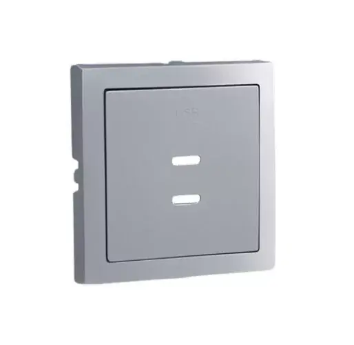 90675_TAL Fedlap dupla töltő aljzathoz (2x USB-C), alumínium Korlátozott ajánlat