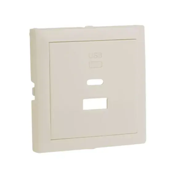 90674_TMF Fedlap dupla töltő aljzathoz (USB-A + USB-C), elefántcsont Bestseller