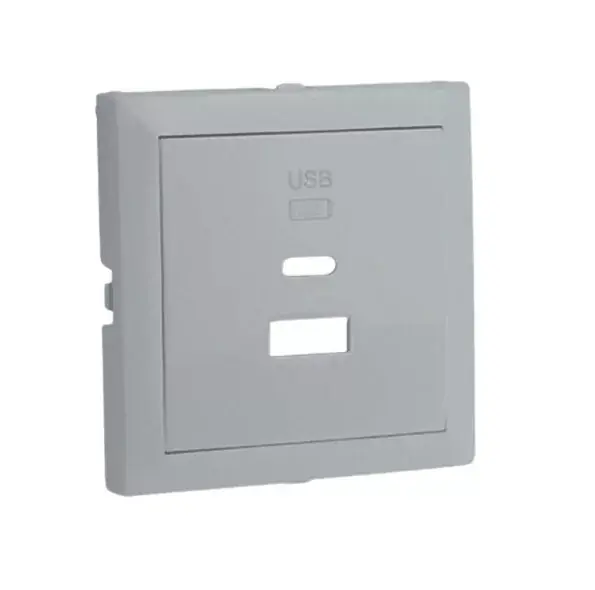 90674_TAL Fedlap dupla töltő aljzathoz (USB-A + USB-C), alumínium Kedvezmény