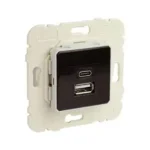 21381 dupla töltő aljzat (USB-A + USB-C) Gyors szállítás