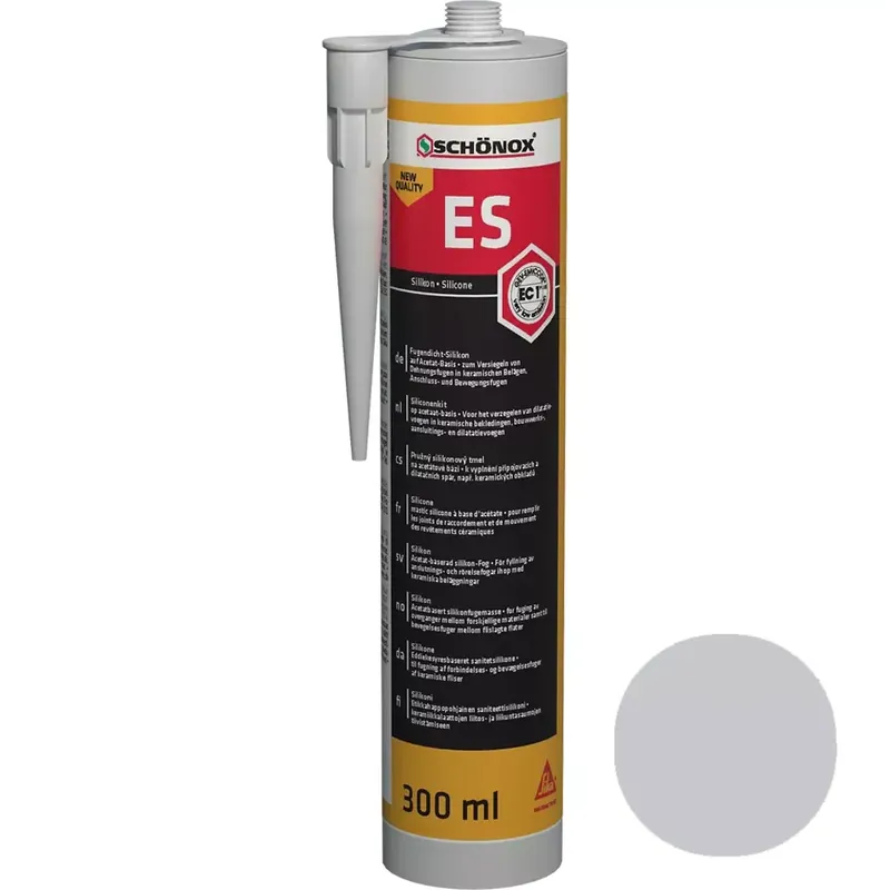 Schönox ES ezüstszürke hézagtömítő szilikon (300ml) Különleges ajánlat